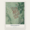 Greenspring, Maryland map print, the full design