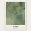 Lowry, South Dakota map print, the full design
