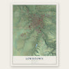 Lewistown, Montana map print, the full design