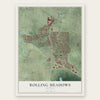 Rolling Meadows, Illinois map print, the full design