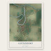 Cottonport, Louisiana map print, the full design