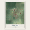 Herscher, Illinois map print, the full design
