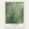 Pattonsburg, Missouri map print, the full design