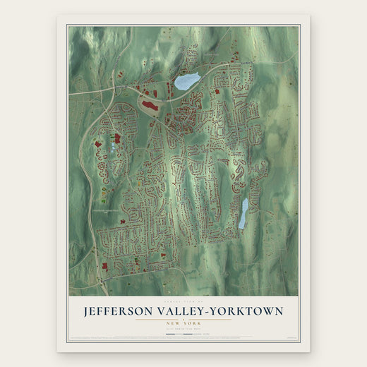 Jefferson Valley-Yorktown, New York map print, the full design