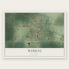 Watkins, Minnesota map print, the full design