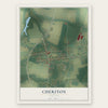 Cheriton, Virginia map print, the full design