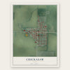 Chickasaw, Ohio map print, the full design
