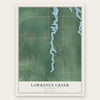 Lawrence Creek, Oklahoma map print, the full design