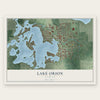 Lake Orion, Michigan map print, the full design