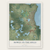 Howey-in-the-Hills, Florida map print, the full design