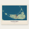 Nantucket, Massachusetts map print, the full design