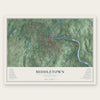 Middletown, Connecticut map print, the full design