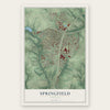 Springfield, Virginia map print, the full design