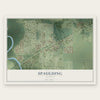 Spaulding, Illinois map print, the full design