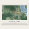 Conneaut Lake, Pennsylvania map print, the full design