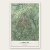 Liberty, Missouri map print, the full design