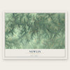 Newlin, Pennsylvania map print, the full design