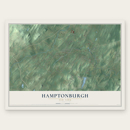 Hamptonburgh, New York map print, the full design