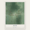 Davis, South Dakota map print, the full design