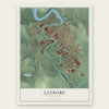Latrobe, Pennsylvania map print, the full design