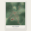 Aulander, North Carolina map print, the full design