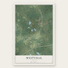 Westville, Florida map print, the full design