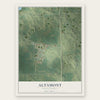 Altamont, South Dakota map print, the full design