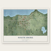 South Shore, South Dakota map print, the full design
