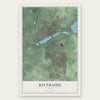 Riverside, Ohio map print, the full design