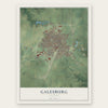 Galesburg, Illinois map print, the full design