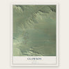 Clawson, Utah map print, the full design