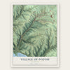 Potosi, Wisconsin map print, the full design