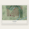 Lyons, Illinois map print, the full design