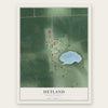 Hetland, South Dakota map print, the full design