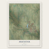 Muenster, Texas map print, the full design