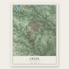 Greer, South Carolina map print, the full design