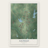 Saltillo, Mississippi map print, the full design