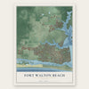 Fort Walton Beach, Florida map print, the full design