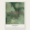 Kingman, Indiana map print, the full design