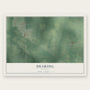 Dearing, Kansas map print, the full design