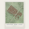 Sixth Ward - Treme - Lafitte, Louisiana map print, the full design