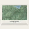 Fountain Lake, Arkansas map print, the full design