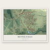 Kettle Falls, Washington map print, the full design