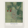 Tontogany, Ohio map print, the full design