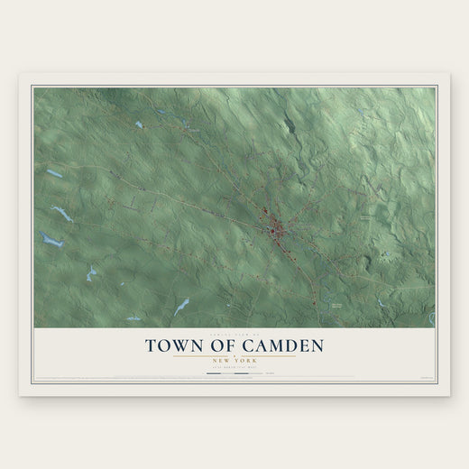 Town of Camden, New York map print, the full design