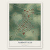 Turbotville, Pennsylvania map print, the full design