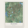 Braintree, Massachusetts map print, the full design