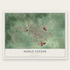 Dodge Center, Minnesota map print, the full design