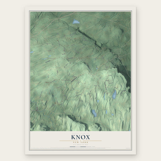 Knox, New York map print, the full design