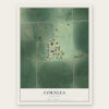 Cornlea, Nebraska map print, the full design